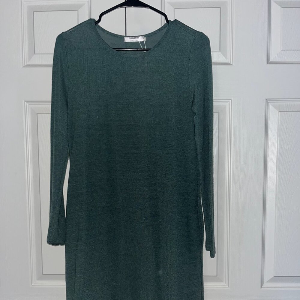 POGTMM - Green Long Sleeve Dress